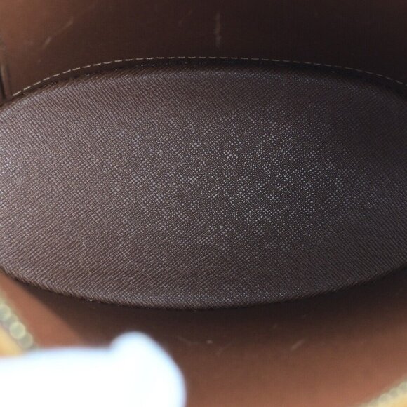 LOUIS VUITTON Logo Drouot Shoulder Bag Monogram Leather Brown - Picture 10 of 15